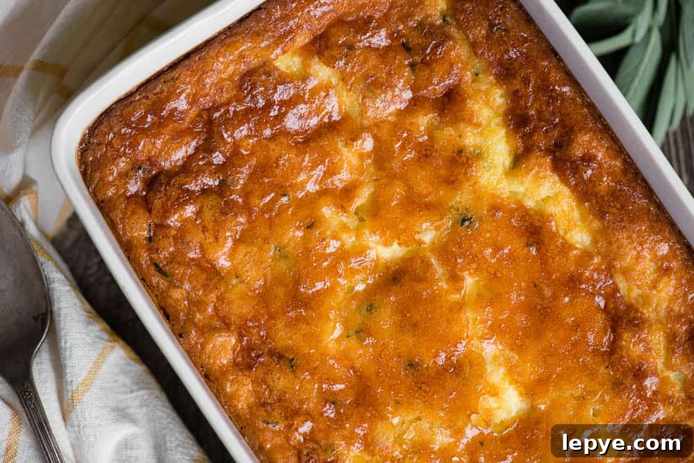 Creamy Southern-Style Corn Pudding Recipe for Holidays 4 top of homemade corn pudding