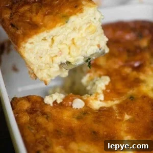 Creamy Southern-Style Corn Pudding Recipe for Holidays 5 slice of corn pudding