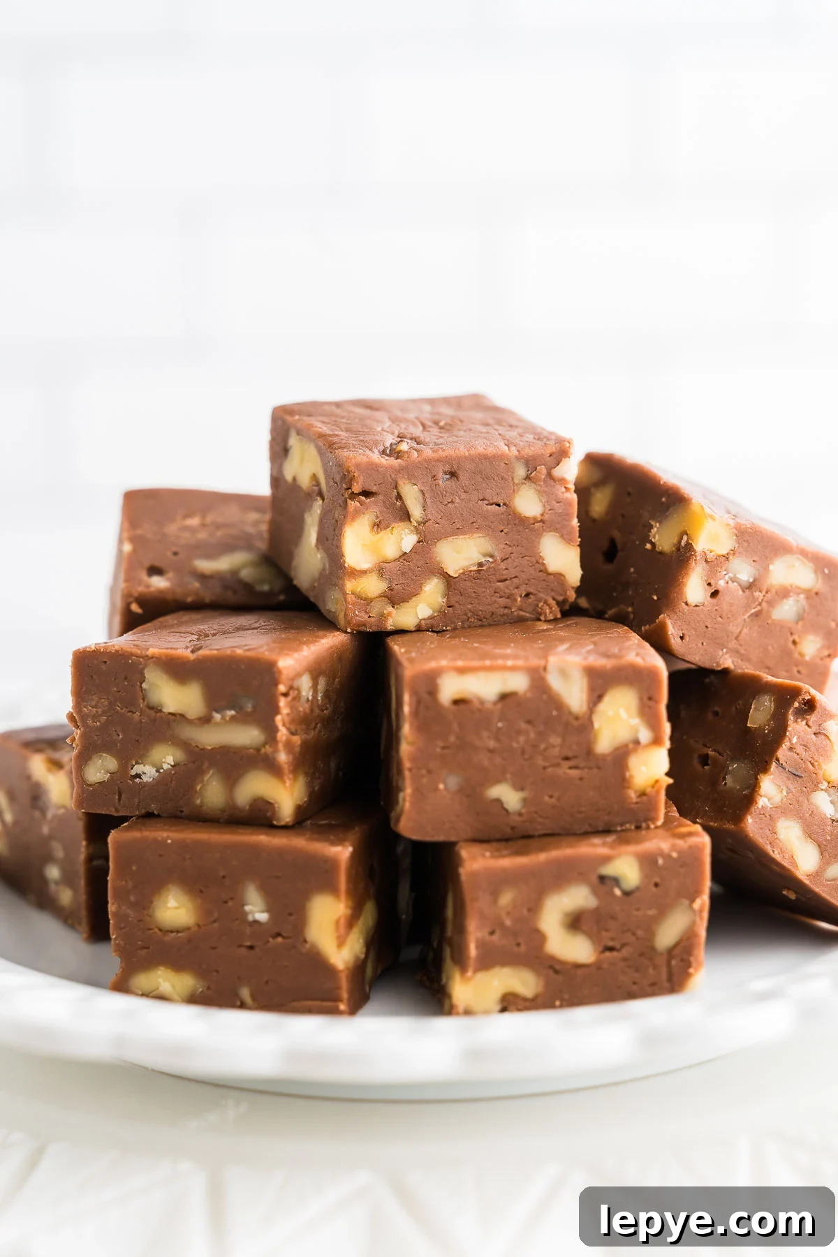 Velveeta Fudge Recipe: Creamy Sweet Cheesecake-Style Fudge 5 pyramid of pieces of fudge