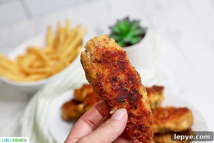 Crispy Breaded Chicken Tenders Recipe for Perfectly Crunchy Results 3 single breaded chicken tender
