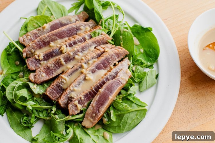 Seared Tuna with Wasabi Cream Sauce 4 This high-protein, low-carb recipe is incredibly easy to prepare.