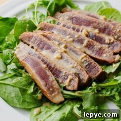 Seared Tuna with Wasabi Cream Sauce 5 Our Seared Tuna with Wasabi Cream Sauce is a Tasty, High-protein lunch or dinner.