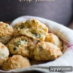 One-Bowl Garlic Cheddar Drop Biscuits Recipe 2 Flaky Garlic Cheddar Drop Biscuits perfect for biscuits and gravy | @bestreciepbox