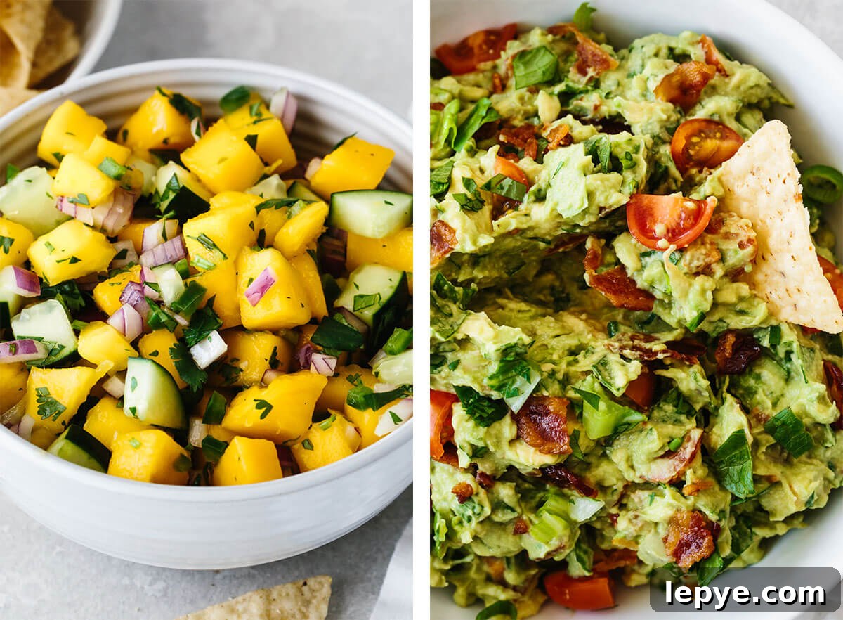 Kick off summer with the best Memorial Day recipes including grilled favorites, crowd-pleasing side dishes, and fruity desserts! Memorial day recipes with guacamole and mango salsa.
