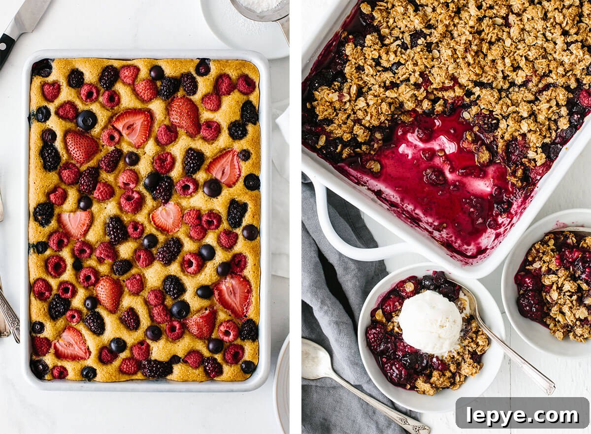 Kick off summer with the best Memorial Day recipes including grilled favorites, crowd-pleasing side dishes, and fruity desserts! Memorial day recipes with a berry sheet cake and berry crisp.