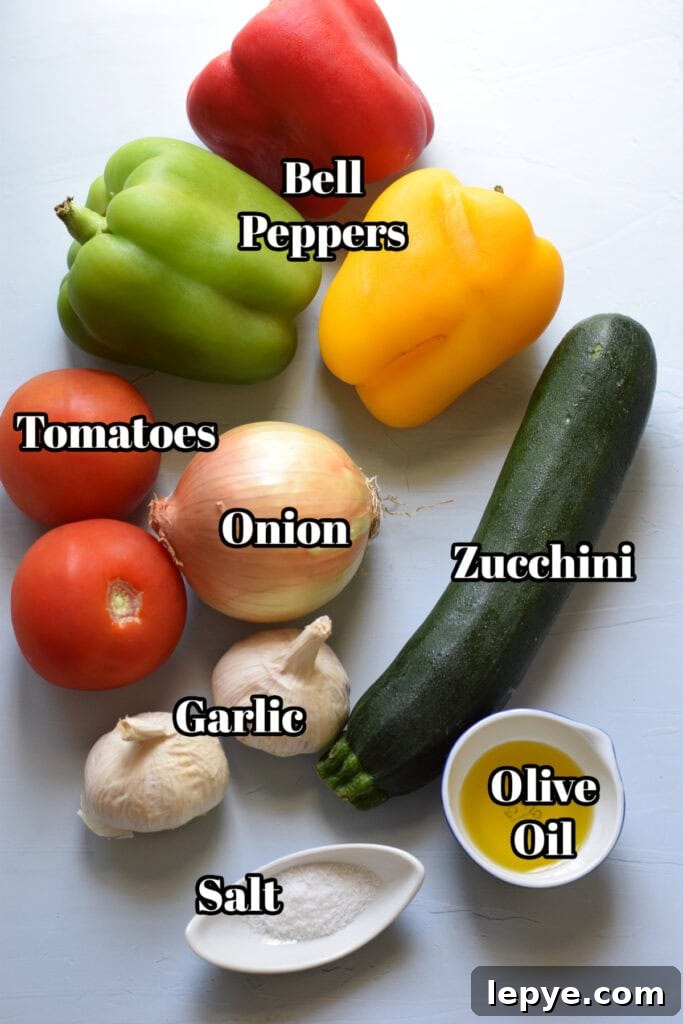 Mediterranean Sheet Pan Roasted Vegetables for Weeknight Meals 5 Ingredients to make sheet pan roasted vegetables.