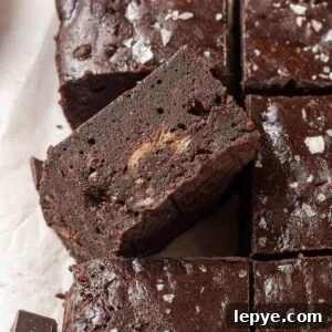 Fudgy Banana Brownies Made with Ripe Bananas 19 Squares of banana brownies.