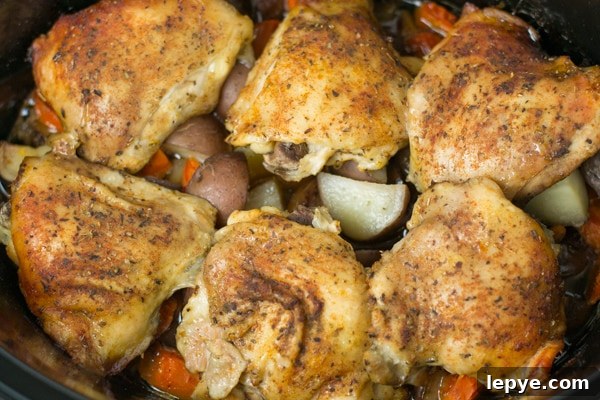 Slow Cooker Herb Chicken 