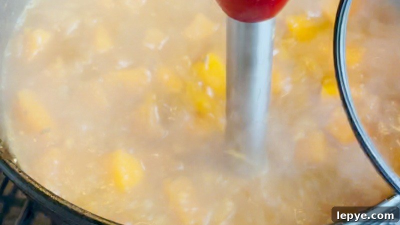 Butternut Squash Soup Cooked on the Big Green Egg