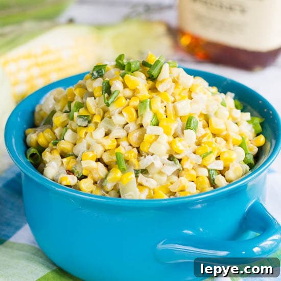 Bourbon-Glazed Creamed Corn Recipe 4 Bourbon Creamed Corn #southern