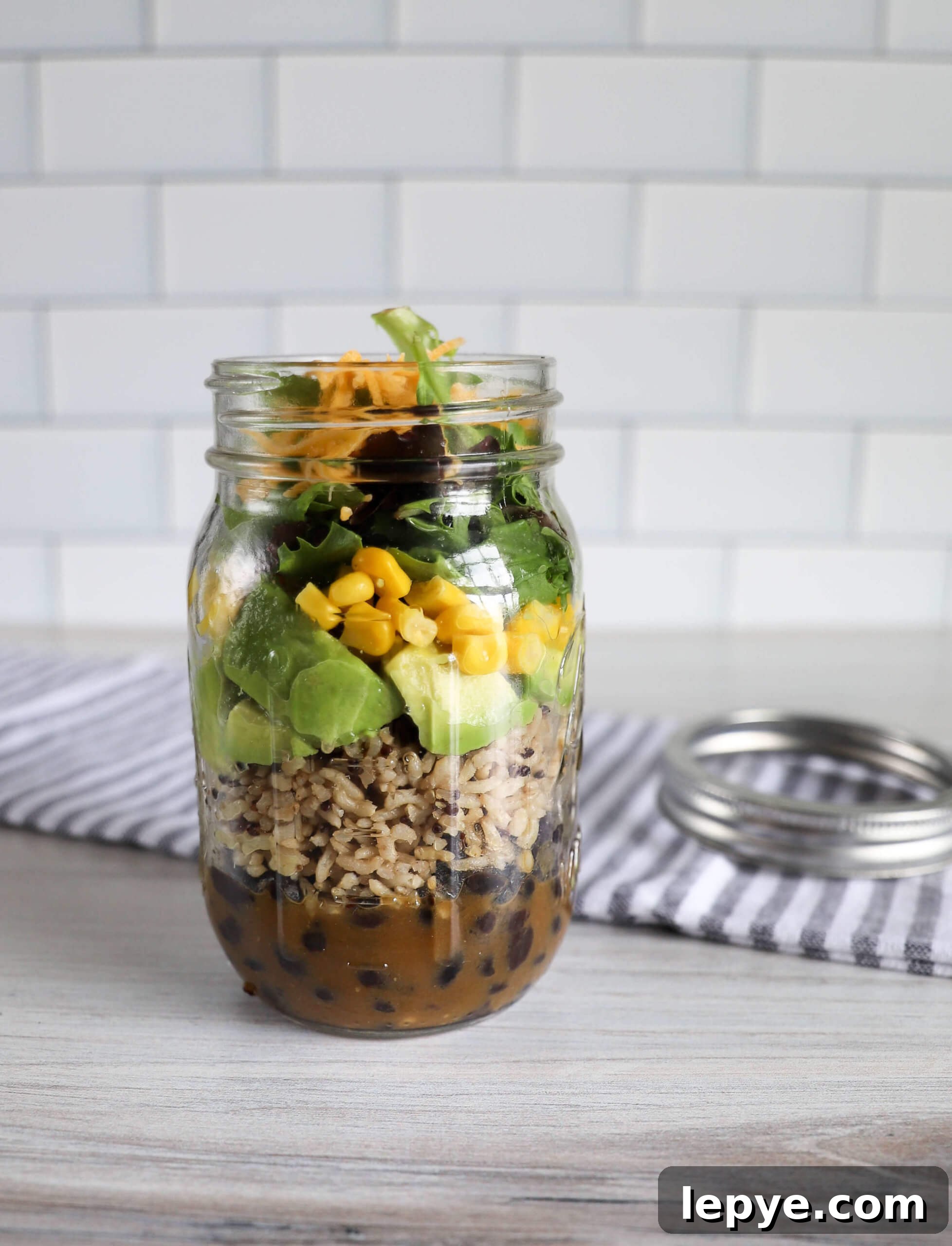 Burrito Mason Jar Salad