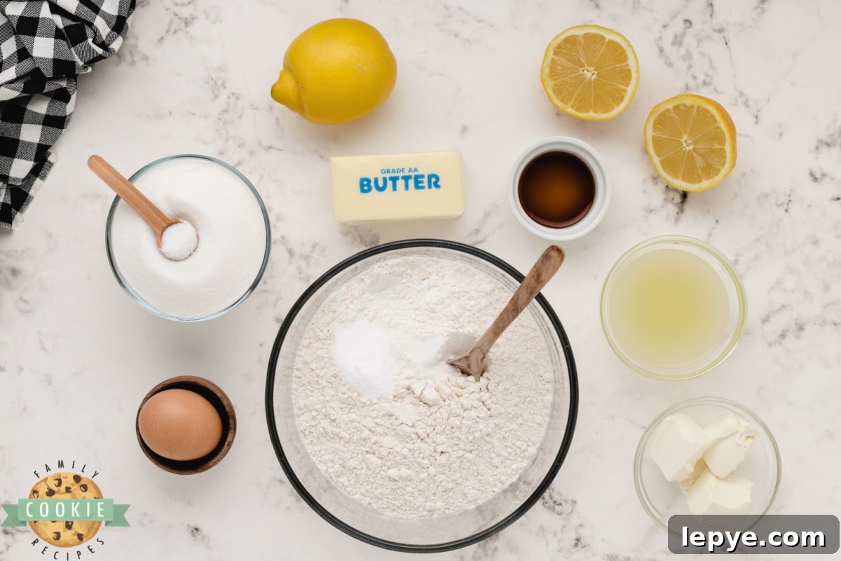 Lemon Cream Cheese Cookies — Soft, Zesty Cookie Recipe 4 Ingredients in Lemon Cream Cheese Cookies