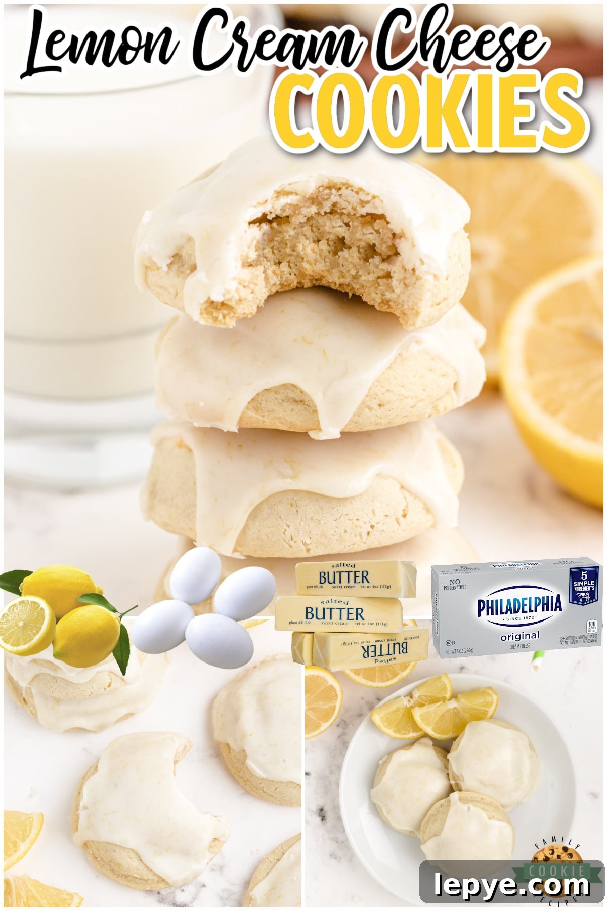 Lemon Cream Cheese Cookies — Soft, Zesty Cookie Recipe 6 img 9263 5