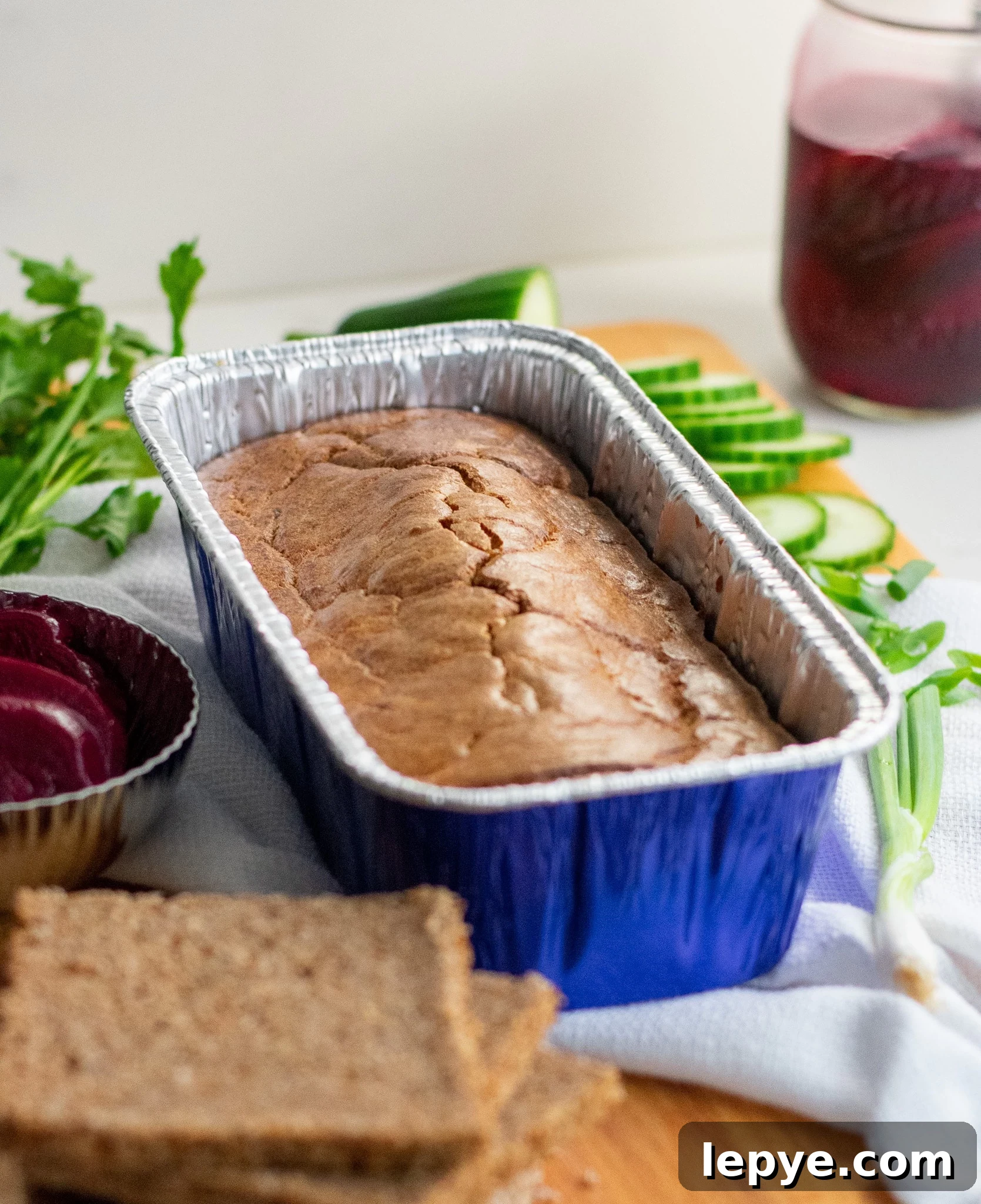 How to Make Classic Danish Leverpostej (Liver Pâté) 2 Danish liver pate in a tray.