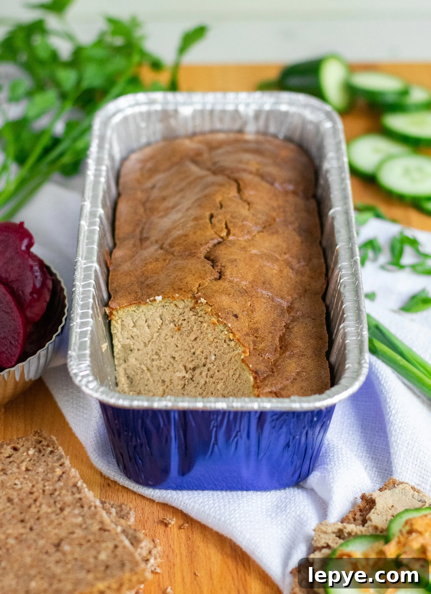 How to Make Classic Danish Leverpostej (Liver Pâté) 3 Liver pate in a tray.
