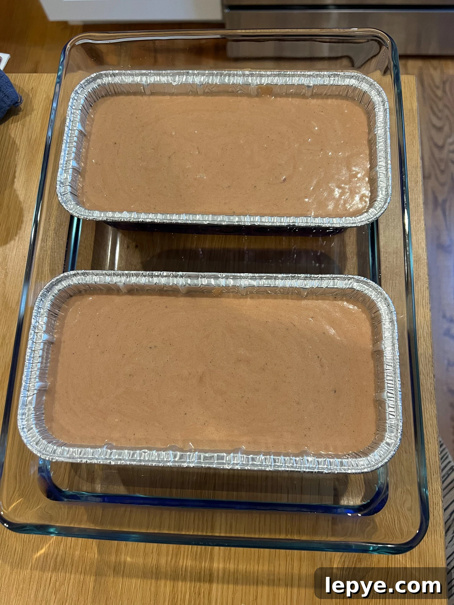 How to Make Classic Danish Leverpostej (Liver Pâté) 25 Placing the pans in a larger pan with water in it.