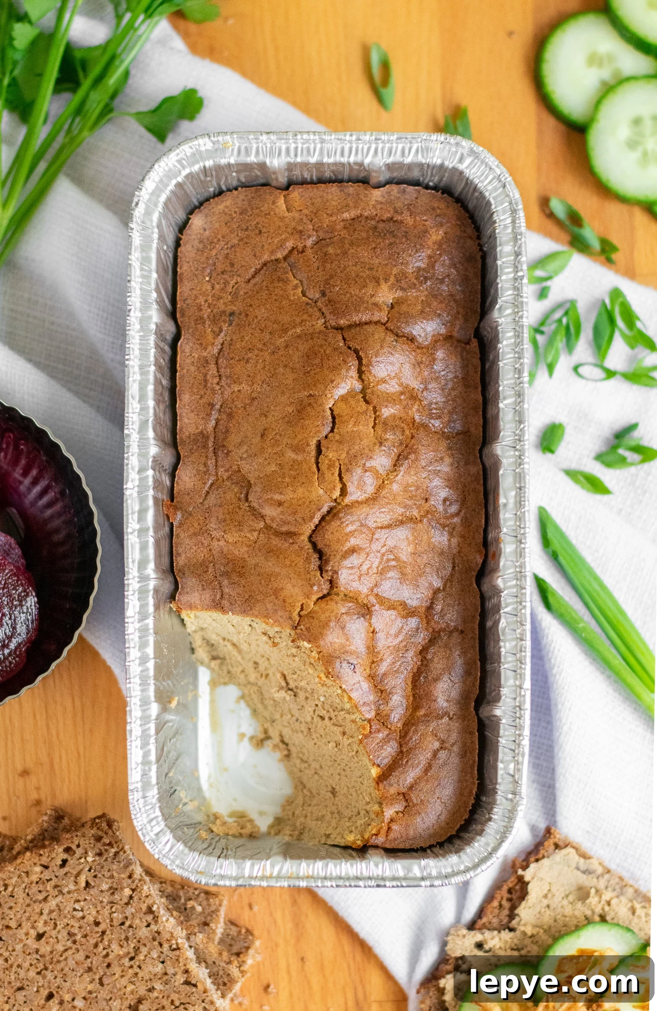 How to Make Classic Danish Leverpostej (Liver Pâté) 9 Liver pate in a tray.