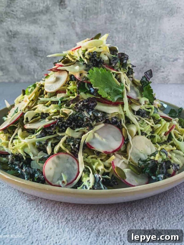 Coleslaw with kale and radish
