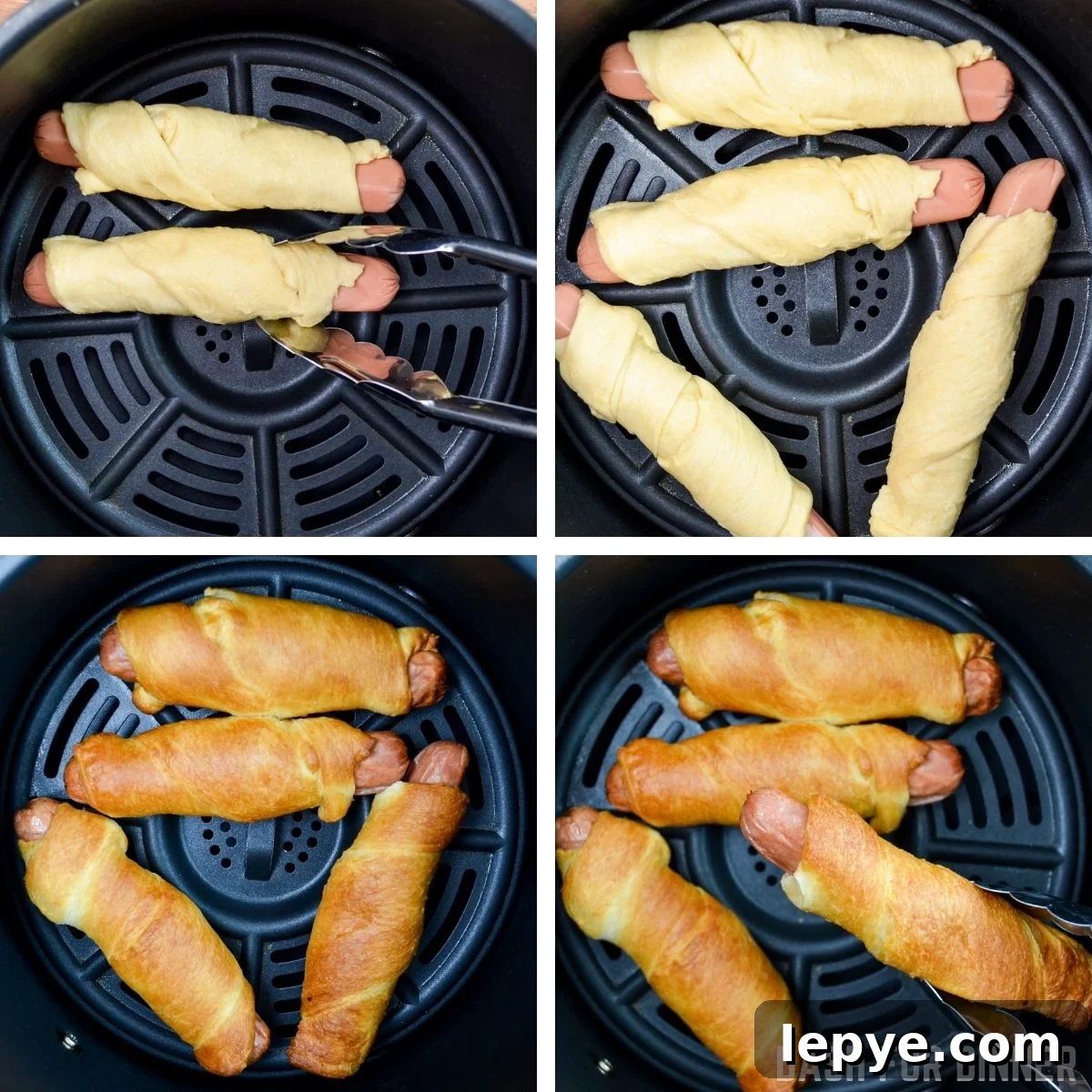 Crispy Air Fryer Pigs in a Blanket Recipe 7 How to make pigs in a blanket in the Air Fryer