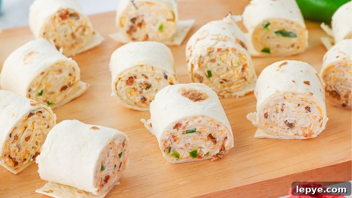 Jalapeño popper pinwheels