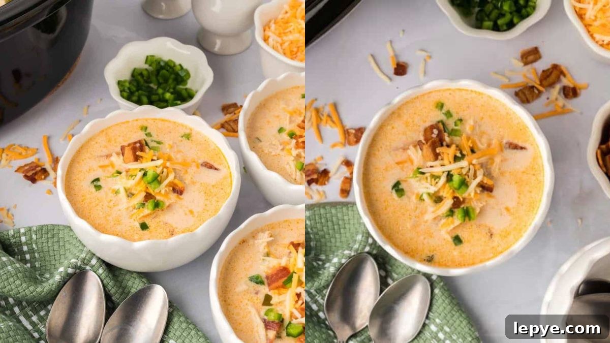 Crock pot jalapeño popper chicken soup