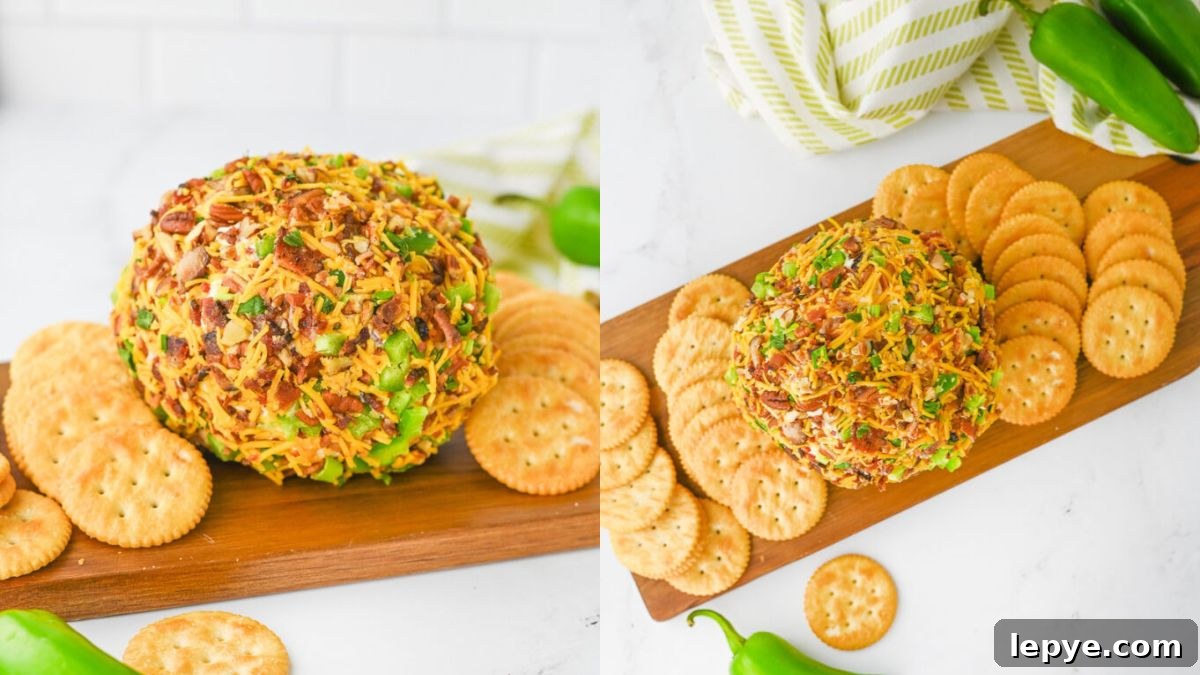 Jalapeño popper cheese ball