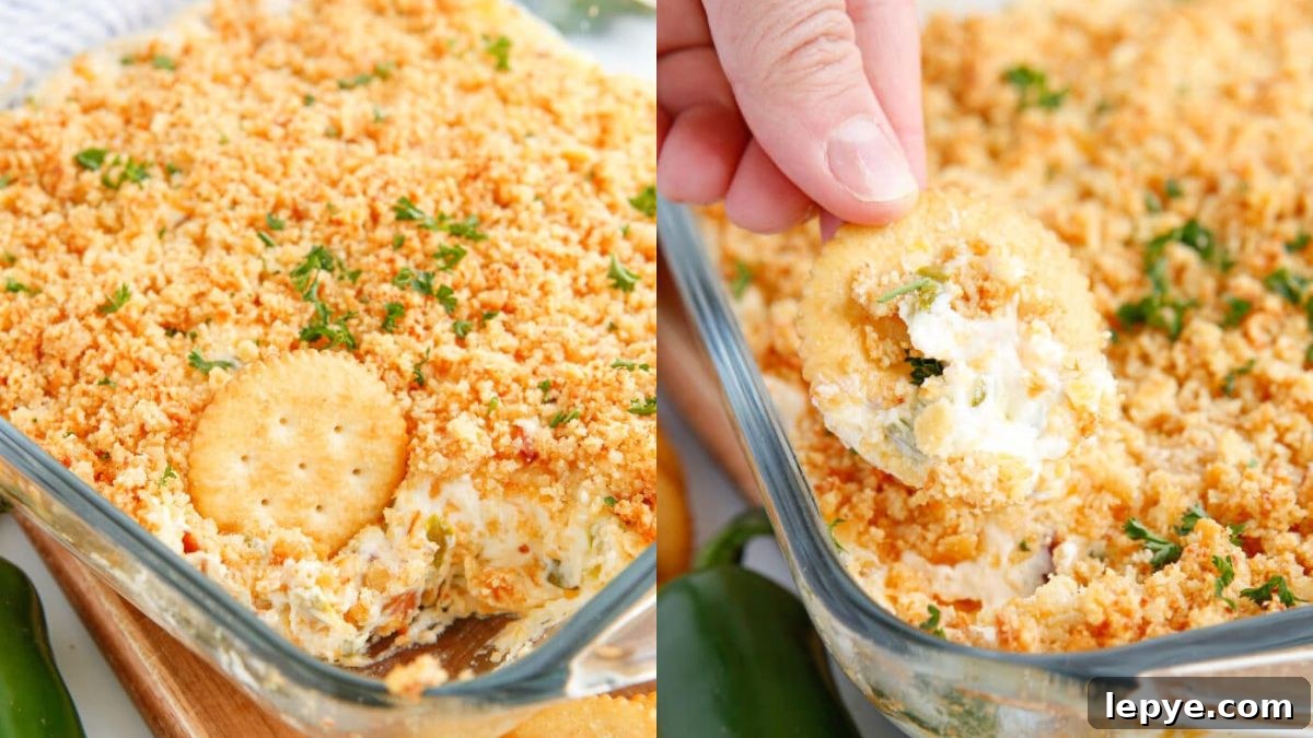 Creamy jalapeño popper dip