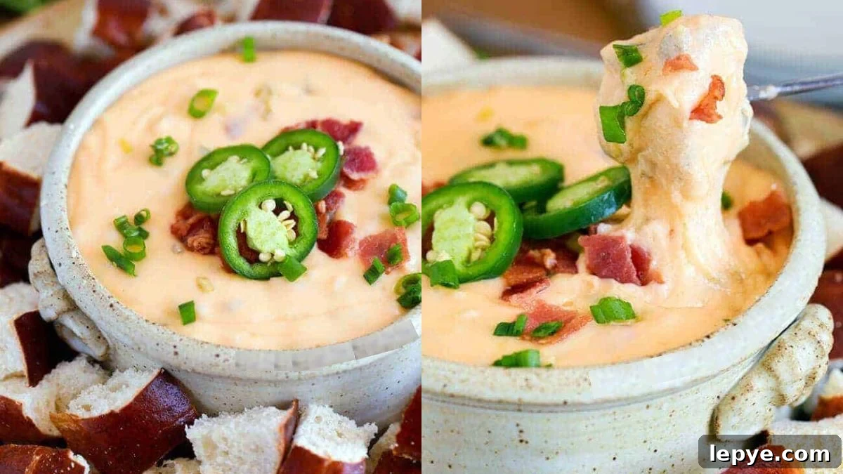 Jalapeño popper cheese fondue stovetop