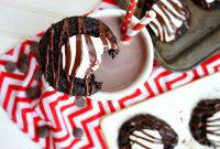 Hot Cocoa Cookies with Melted Chocolate Chunks