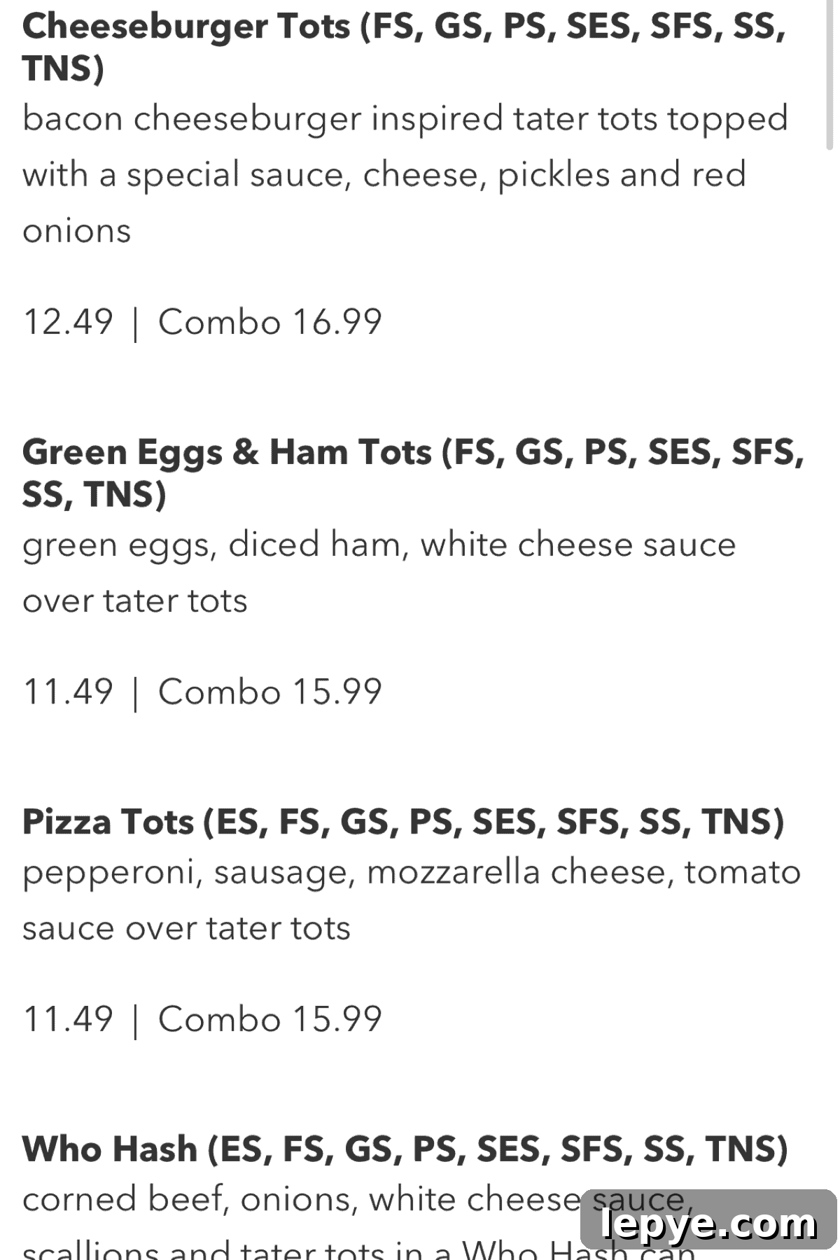 greens eggs and ham cafe menu islands of adventure