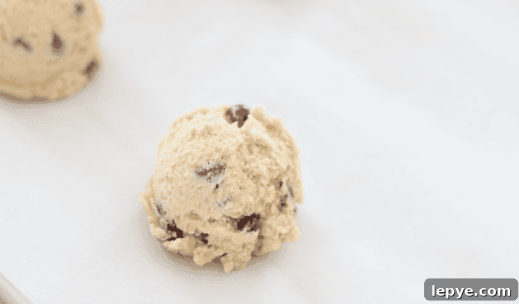 scoop of cookie dough