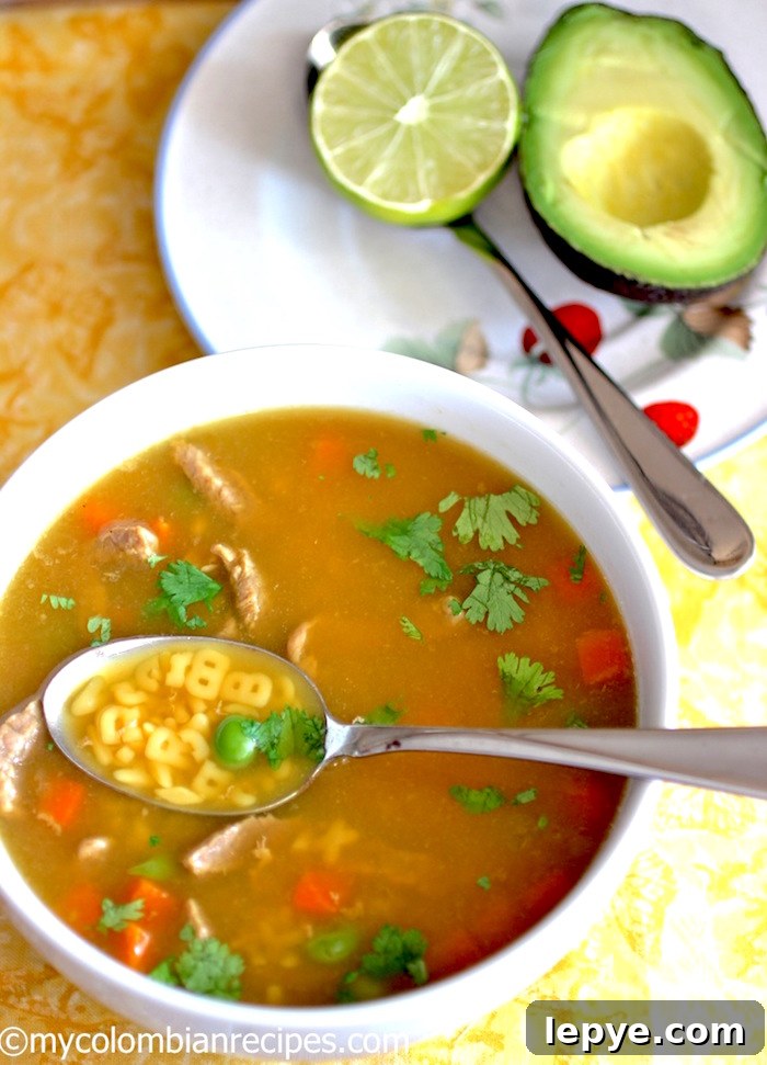 Alphabet Soup with Beef