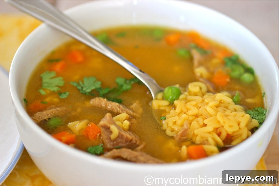 Sopa de Letras con Carne (Alphabet Soup)